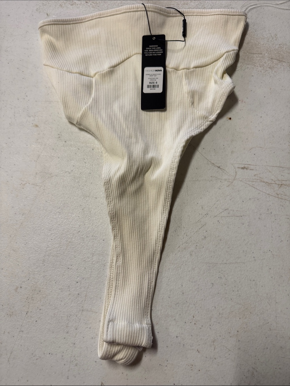 Fashion Nova Ribbed Cream Women's Isabella Snatched